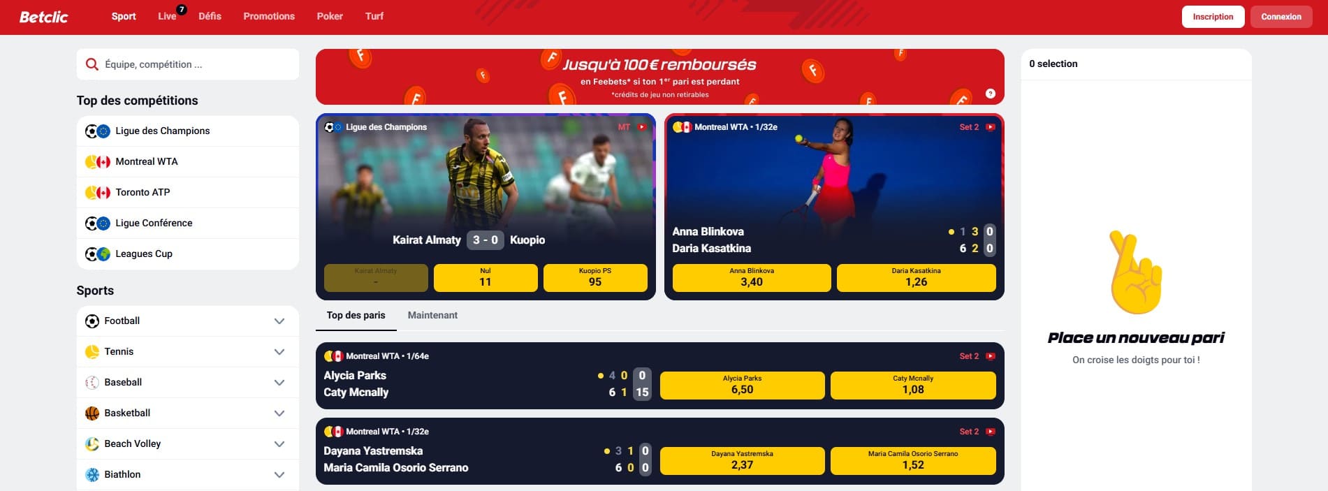 Top Cash Out Promo sur BetClic France avec Paris sur le Basket et le Football